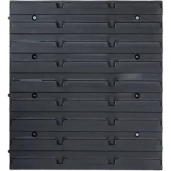 vidaXL Kit de cajas de almacenaje 34 pzas paneles de pared rojo negro Outlet