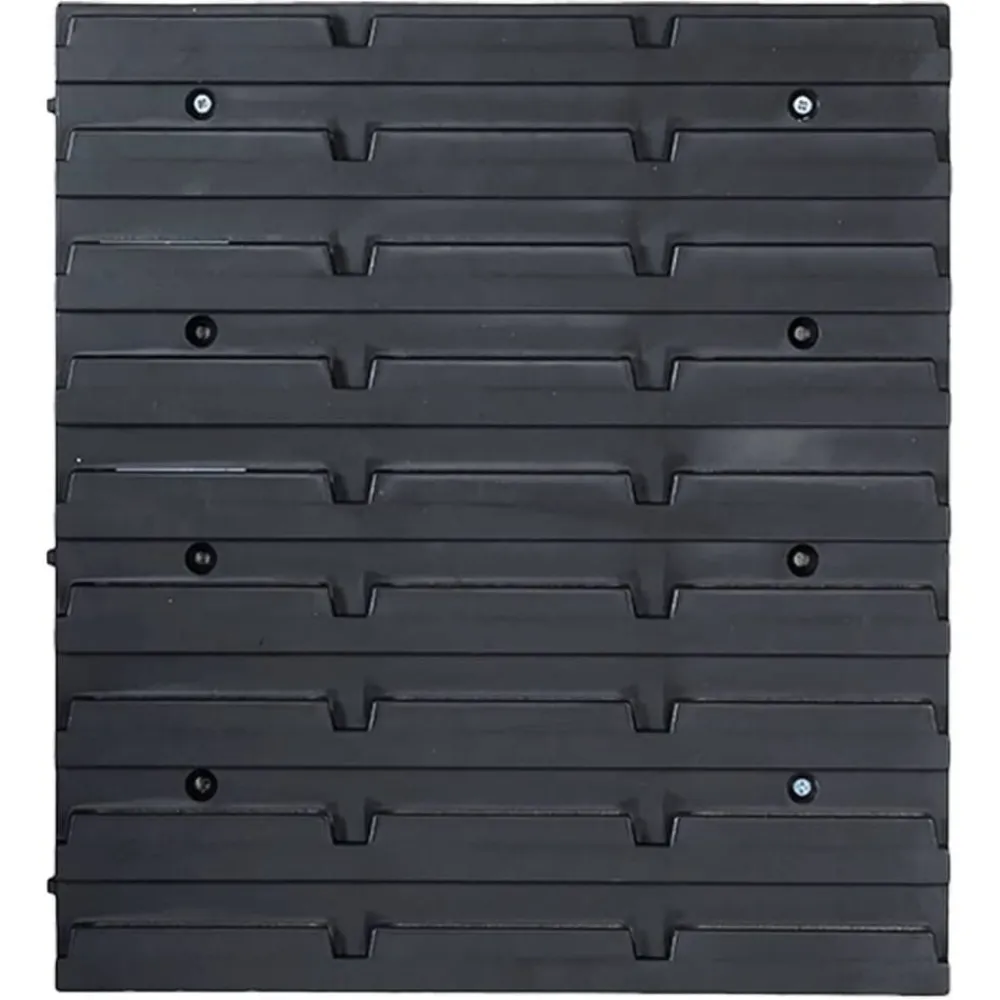 vidaXL Kit de cajas de almacenaje 34 pzas paneles de pared rojo negro Outlet