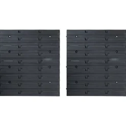 vidaXL Kit de cajas de almacenaje 34 pzas paneles de pared rojo negro Outlet