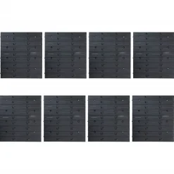 vidaXL Accesorios De Bricolaje-Kit de cajas de almacenaje 141 pzas paneles de pared rojo/negro