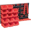 vidaXL Kit de cajas de almacenaje 39 pzas paneles de pared rojo negro Best