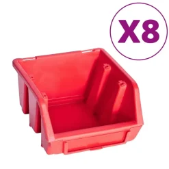 vidaXL Kit de cajas de almacenaje 39 pzas paneles de pared rojo negro Best