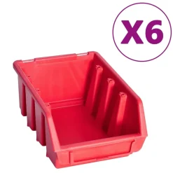 vidaXL Kit de cajas de almacenaje 39 pzas paneles de pared rojo negro Best