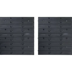 vidaXL Kit de cajas de almacenaje 39 pzas paneles de pared rojo negro Best