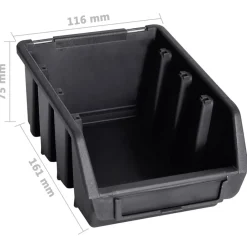 vidaXL Accesorios De Bricolaje-Kit de cajas de almacenaje 32 pzas paneles de pared rojo/negro