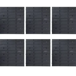 vidaXL Accesorios De Bricolaje-Kit de cajas de almacenaje 103 pzas paneles de pared rojo/negro