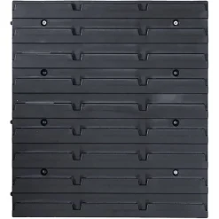vidaXL Accesorios De Bricolaje-Kit de cajas de almacenaje 103 pzas paneles de pared rojo/negro