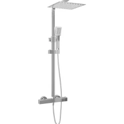 vidaXL Kit de ducha combinado con termostato acero inoxidable Online