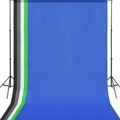 vidaXL Kit de estudio con 5 telones de fondo de colores y 2 paraguas Hot