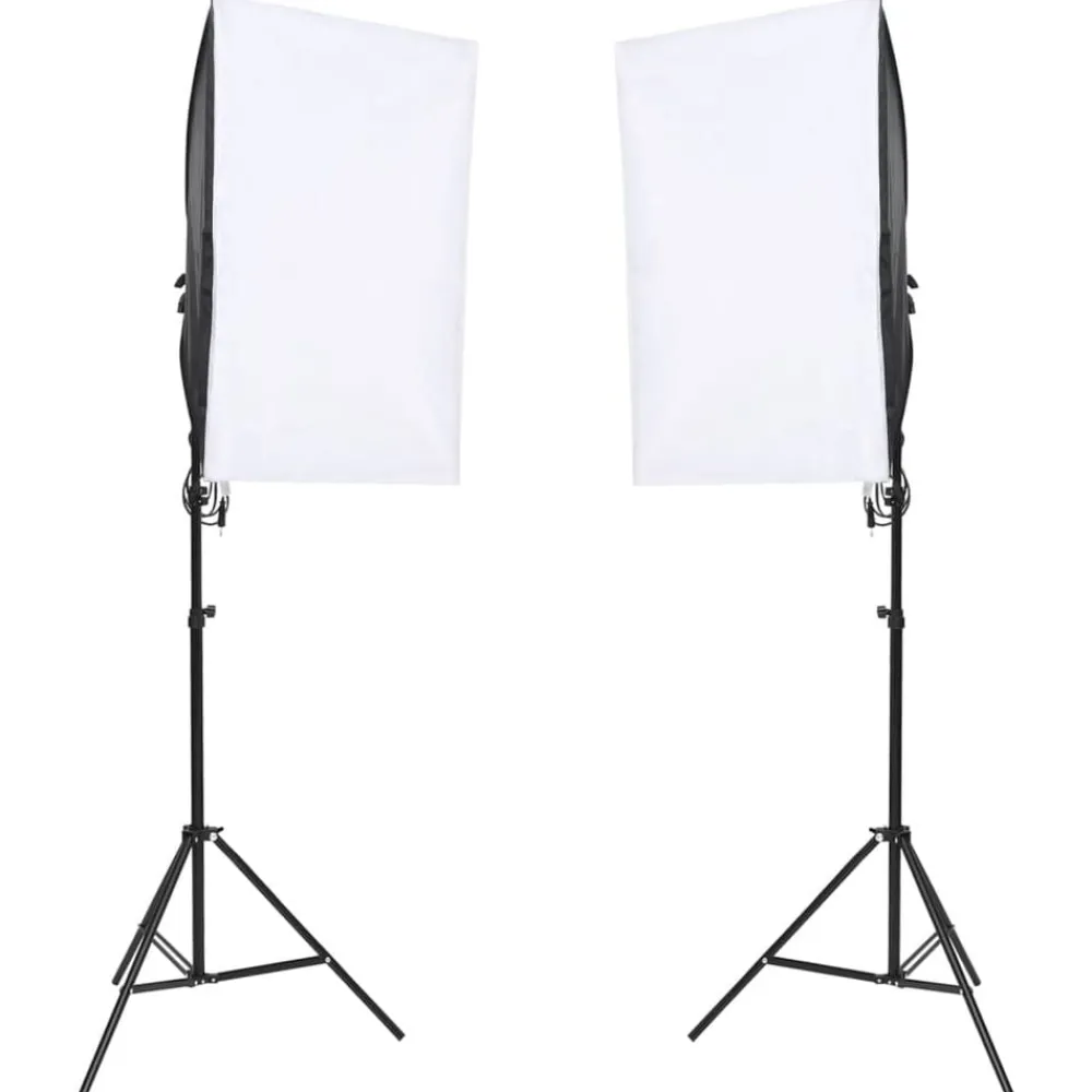 vidaXL Kit de estudio fotográfico con luces, fondo y reflector Verde Outlet