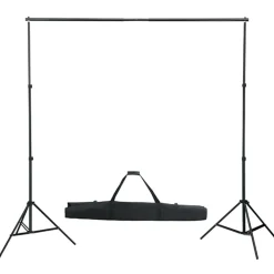 vidaXL Kit de estudio fotográfico con set de luces, fondo y reflector Discount