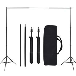 vidaXL Kit de estudio fotográfico con softbox, fondo y reflector