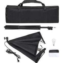 vidaXL Kit de estudio fotográfico con softbox, fondo y reflector