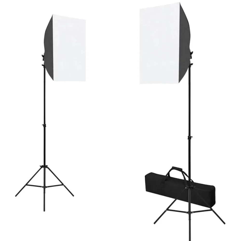 vidaXL Cámaras Y Objetivos-Kit de estudio fotográfico con luces softbox, fondo y reflector