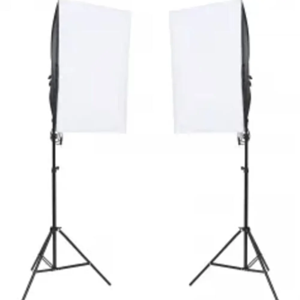 vidaXL Kit de estudio fotográfico con set de luces y fondo Outlet