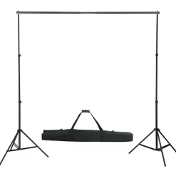 vidaXL Kit de estudio fotográfico con set de luces, fondo y reflector New