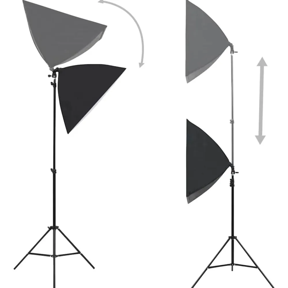 vidaXL Cámaras Y Objetivos-Kit de estudio fotográfico con luces softbox, fondo y reflector