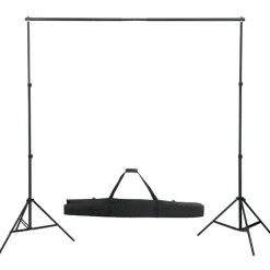 vidaXL Kit de estudio fotográfico con set de luces, fondo y reflector Discount