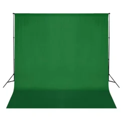 vidaXL Kit de estudio fotográfico con set de luces, fondo y reflector Verde Clearance