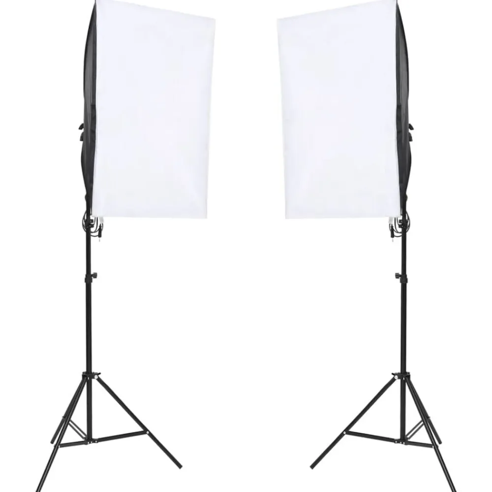 vidaXL Kit de estudio fotográfico con iluminación y fondo Verde Outlet