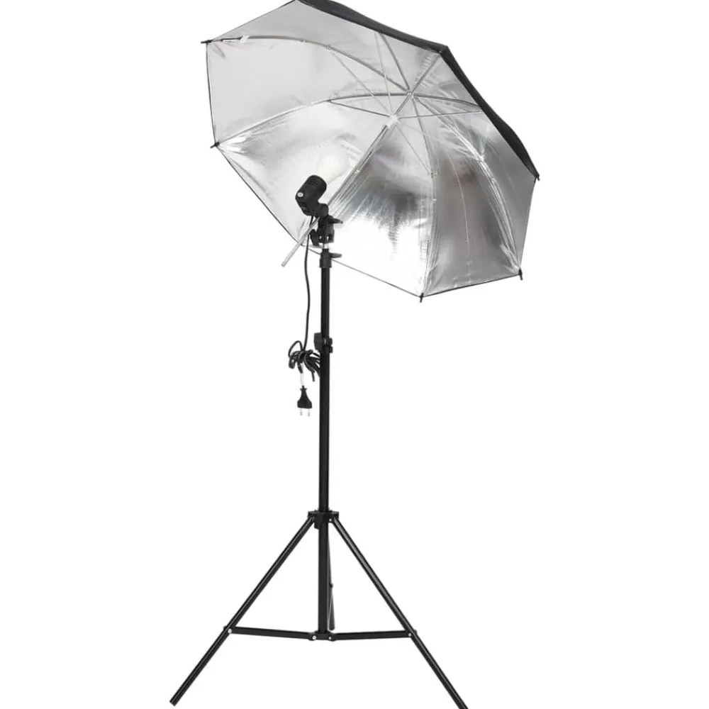 vidaXL Kit de estudio fotográfico con set de luces y fondo