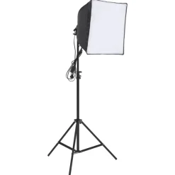 vidaXL Kit de estudio fotográfico con iluminación y fondo Verde Discount