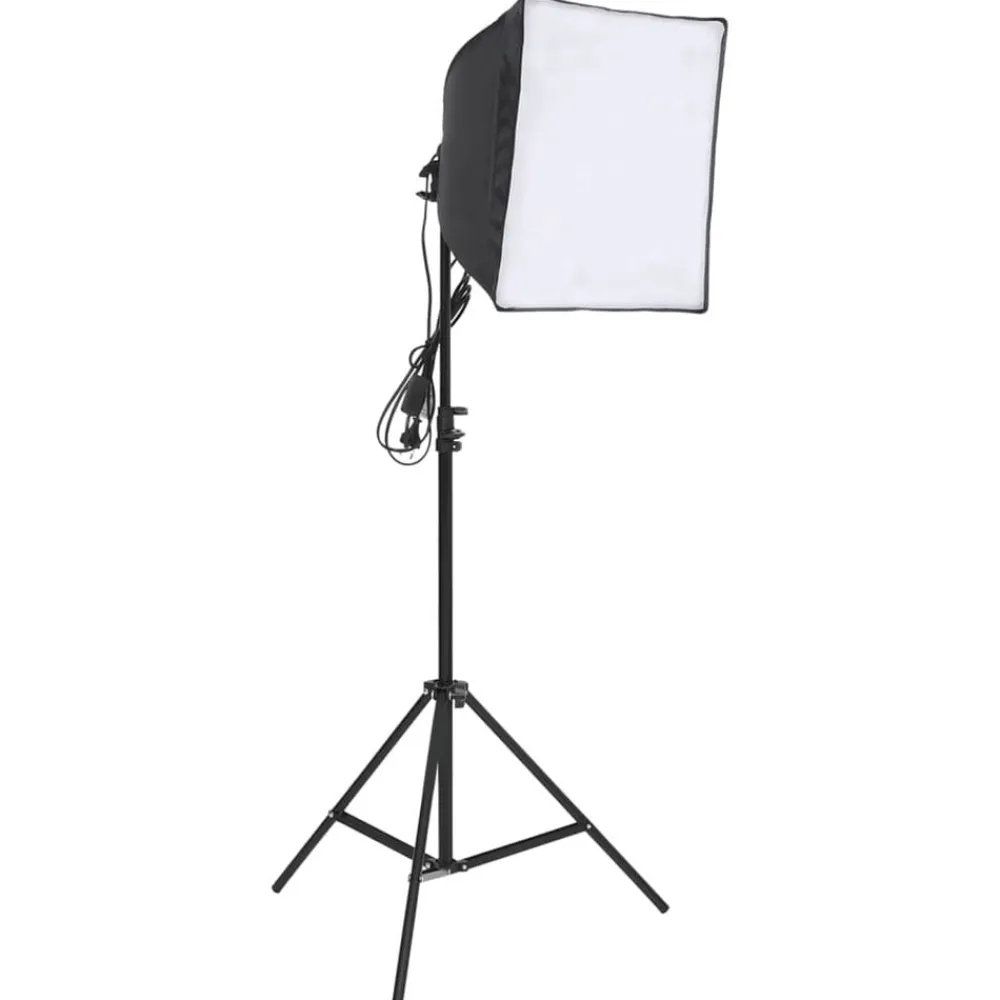 vidaXL Kit de estudio fotográfico con iluminación y fondo Verde Discount