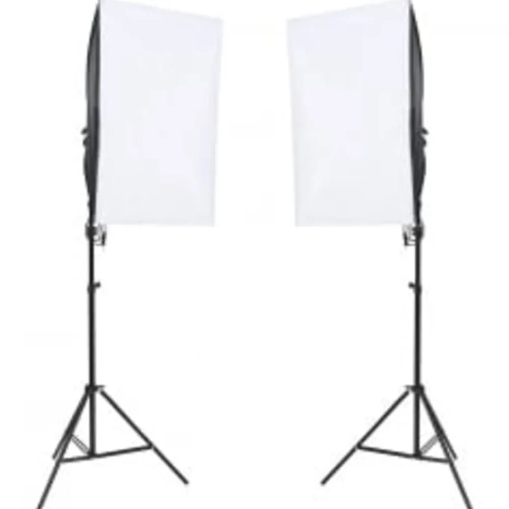 vidaXL Kit de estudio fotográfico con set de luces y fondo Hot