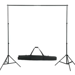 vidaXL Kit de estudio fotográfico con set de luces, fondo y reflector