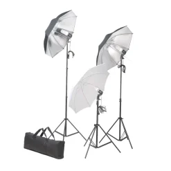 vidaXL Cámaras Y Objetivos-Kit de estudio fotográfico con set de luces y fondo