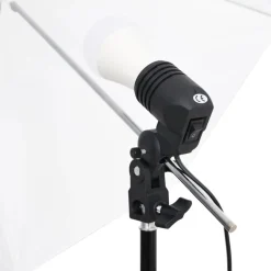 vidaXL Cámaras Y Objetivos-Kit de estudio fotográfico con set de luces, fondo y reflector