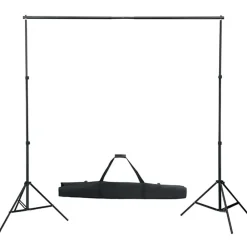 vidaXL Kit de estudio fotográfico con set de luces y fondo New