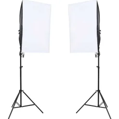 vidaXL Kit de estudio fotográfico con set de luces y fondo Discount