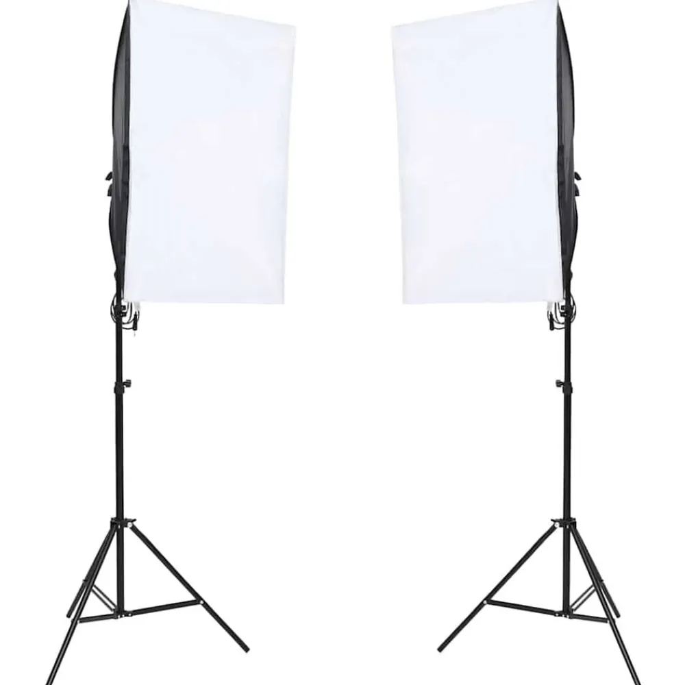 vidaXL Kit de estudio fotográfico con set de luces y fondo Discount