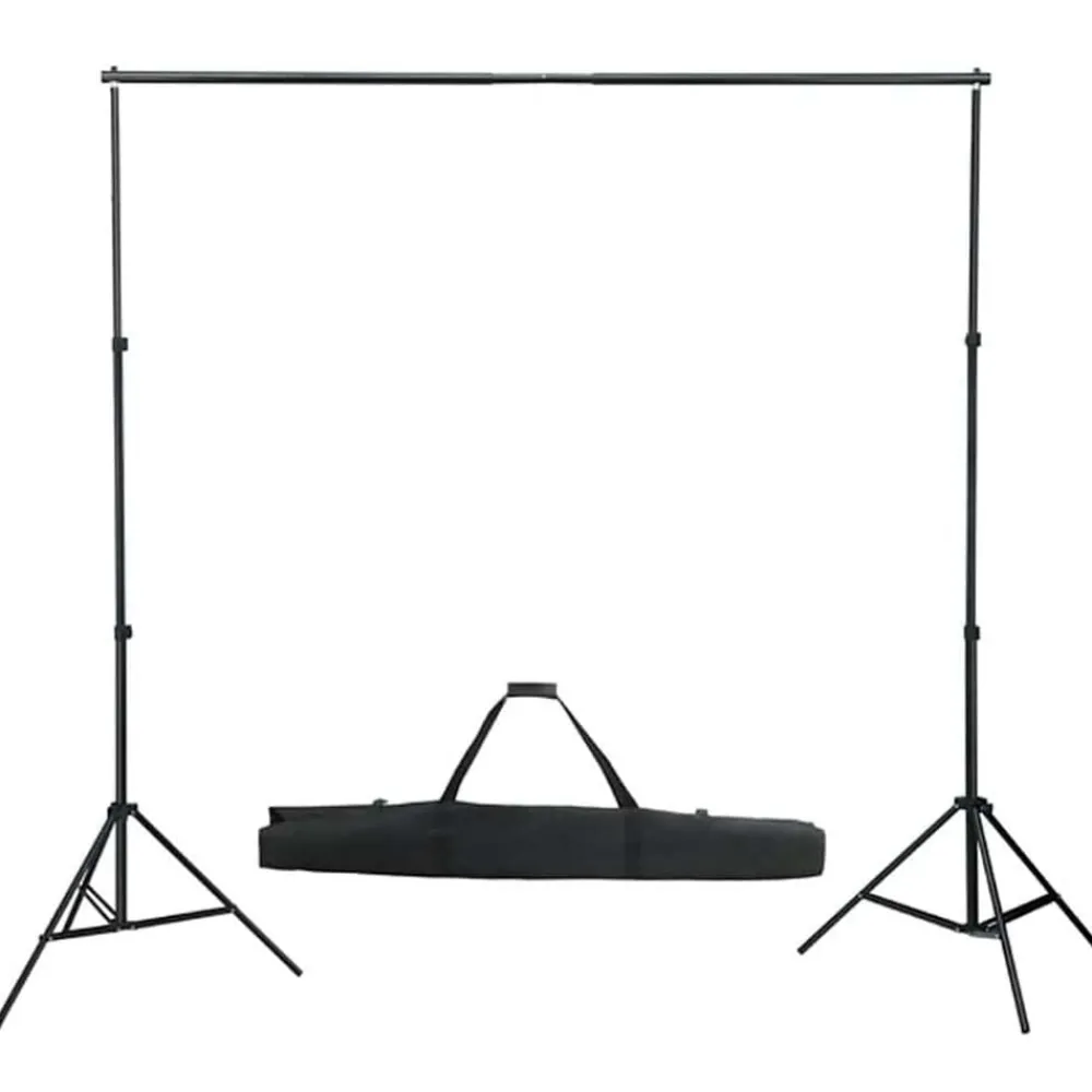 vidaXL Kit de estudio fotográfico con set de luces y fondo Discount