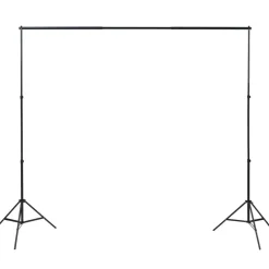 vidaXL Kit de estudio fotográfico con telón de fondo y set de luces Hot