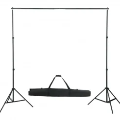 vidaXL Kit de estudio fotográfico con set de luces, fondo y reflector Outlet