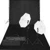 vidaXL Kit de estudio fotográfico con set de luces y fondo Clearance
