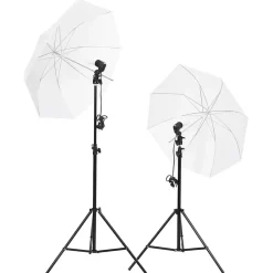 vidaXL Kit de estudio fotográfico con set de luces y fondo Clearance