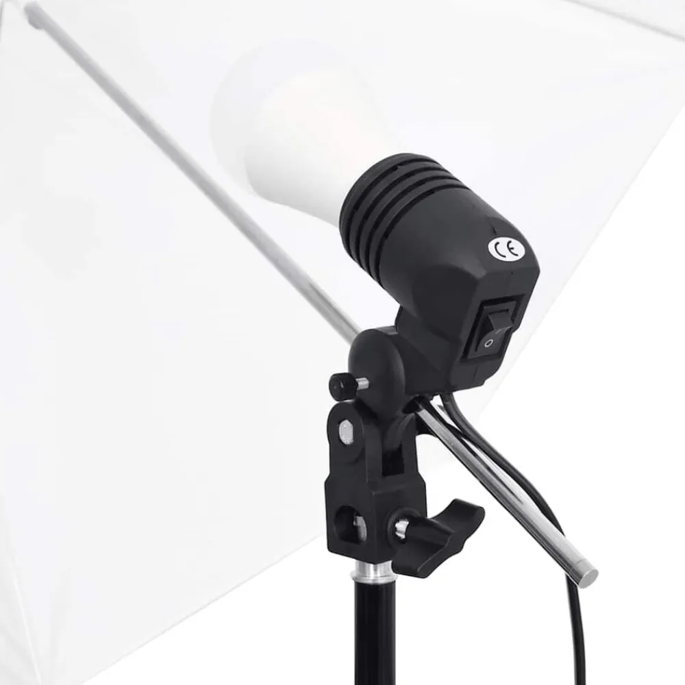 vidaXL Kit de estudio fotográfico con set de luces y fondo Clearance