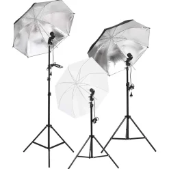 vidaXL Kit de estudio fotográfico con set de luces, fondo y reflector Best