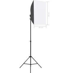 vidaXL Kit de estudio fotográfico con luces softbox y fondo Verde Discount