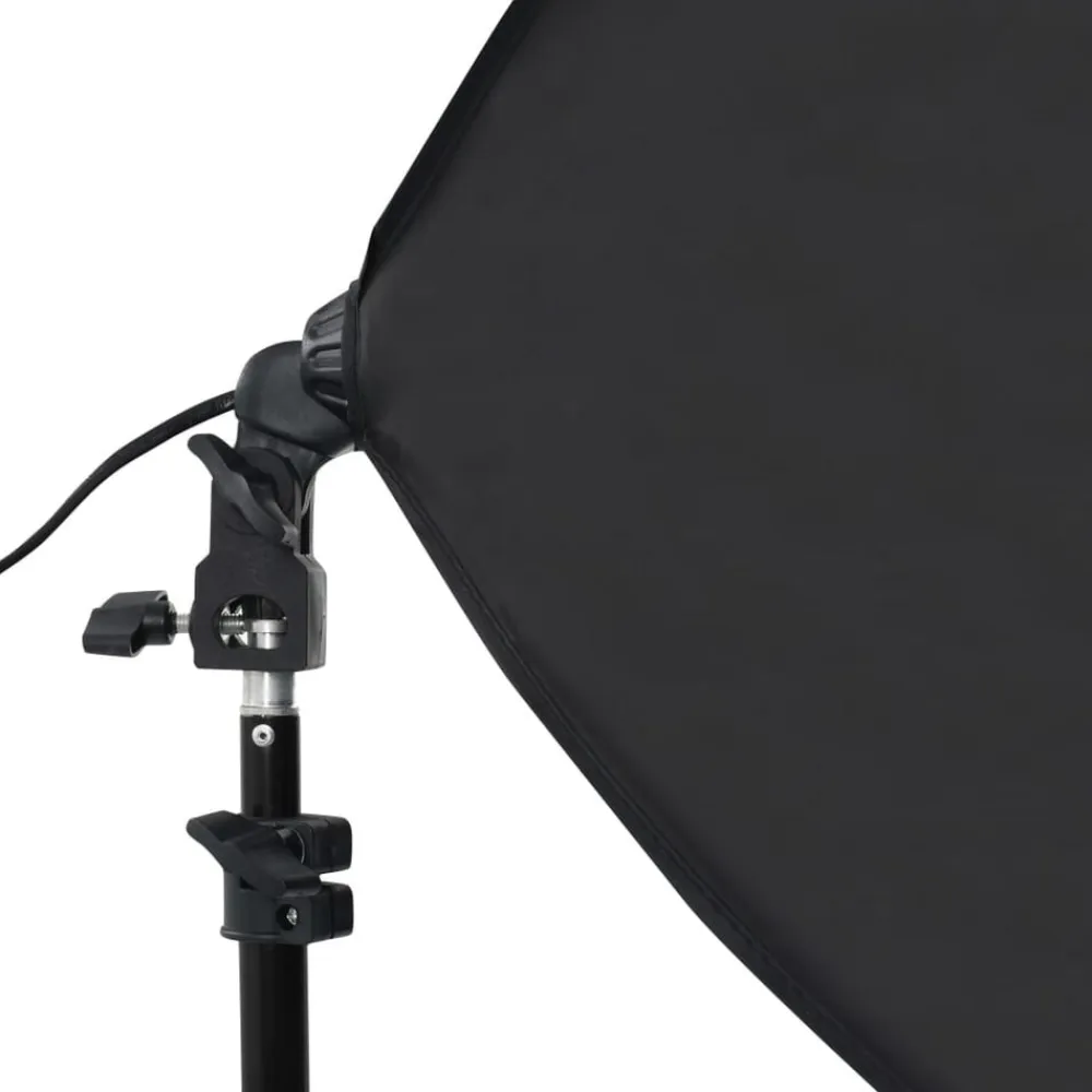 vidaXL Kit de estudio fotográfico con luces softbox y fondo Verde Discount