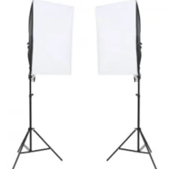 vidaXL Kit de estudio fotográfico con set de luces, fondo y reflector Best
