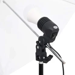 vidaXL Kit de estudio fotográfico con set de luces, fondo y reflector Clearance