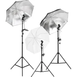 vidaXL Kit de estudio fotográfico con set de luces y fondo Clearance