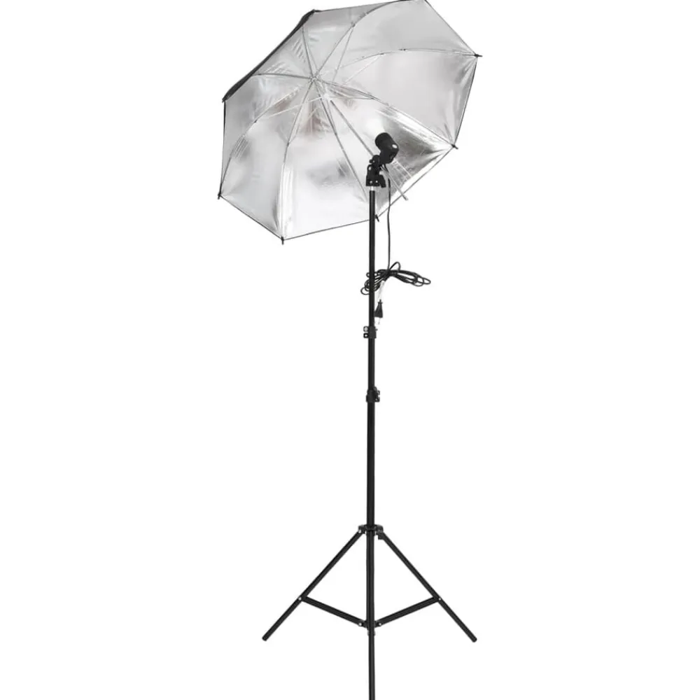vidaXL Kit de estudio fotográfico con set de luces y fondo Clearance