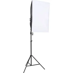 vidaXL Kit de estudio fotográfico con set de luces, fondo y reflector
