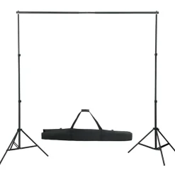 vidaXL Kit de estudio fotográfico con set de luces, fondo y reflector Hot
