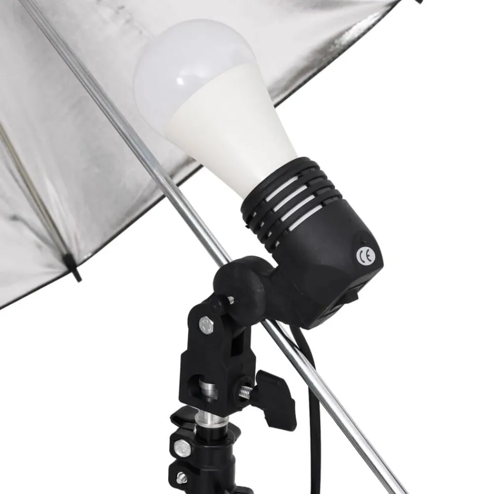 vidaXL Kit de estudio fotográfico con set de luces y fondo Discount